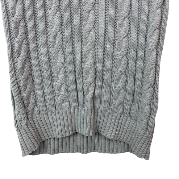 Banana Republic Cowl Neck Cable Knit Grey Sweater Vest Cashmere Blend Size S - Picture 5 of 9